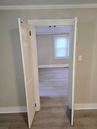 Bi-fold door replacement, Morganton duplex — before