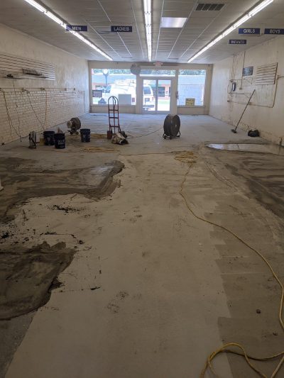 Tile install floor cleaning prep