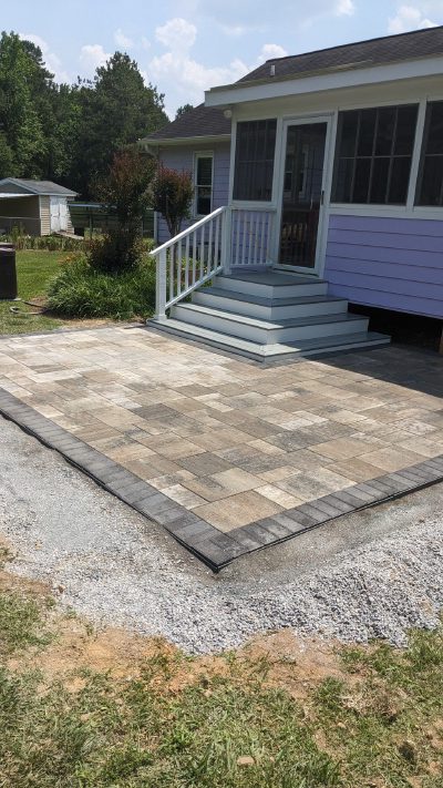 Outdoor paver patio